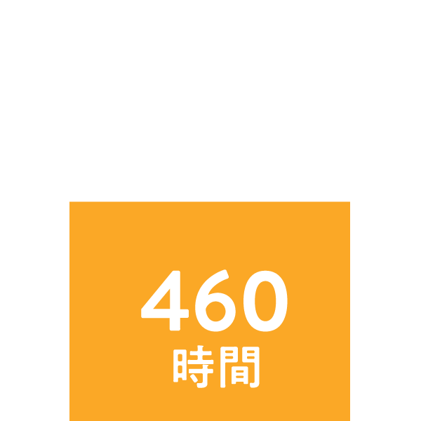 4大の実習時間460時間